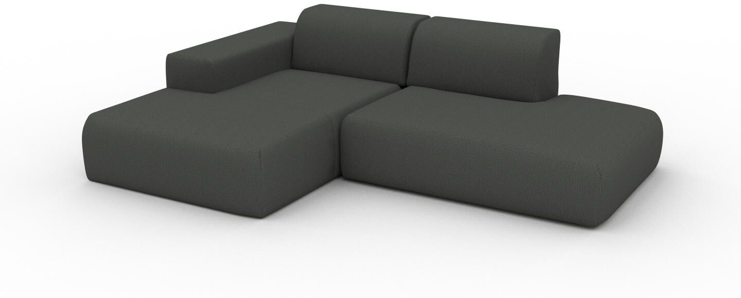 MYCS Ecksofa Steingrau - Flexible Designer-Polsterecke, L-Form: Beste Qualität, einzigartiges Design - 245 x 72 x 168 cm, konfigurierbar