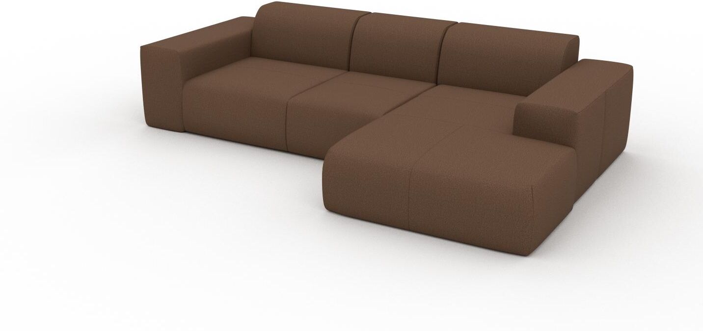 MYCS Ledersofa Cognac Nubukleder - Elegantes, gemütliches Ledersofa: Hochwertige Qualität, einzigartiges Design - 278 x 72 x 168 cm, konfigurierbar