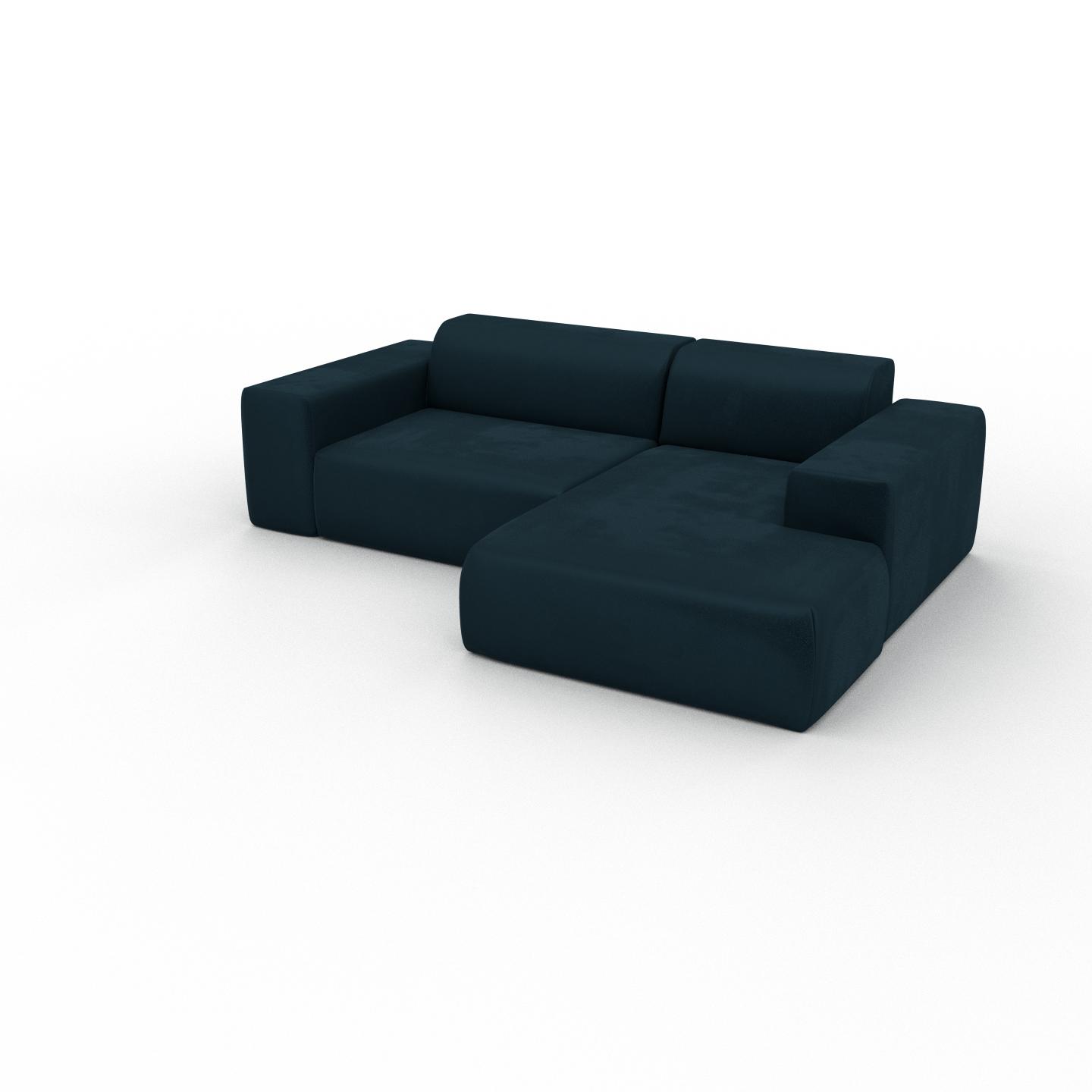 MYCS Ecksofa Samt Petrolblau - Flexible Designer-Polsterecke, L-Form: Beste Qualität, einzigartiges Design - 243 x 72 x 168 cm, konfigurierbar