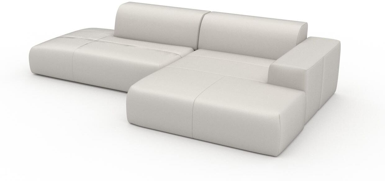 MYCS Ledersofa Weiß Pigmentiertes Leder - Elegantes, gemütliches Ledersofa: Hochwertige Qualität, einzigartiges Design - 296 x 72 x 168 cm, konfigurierbar