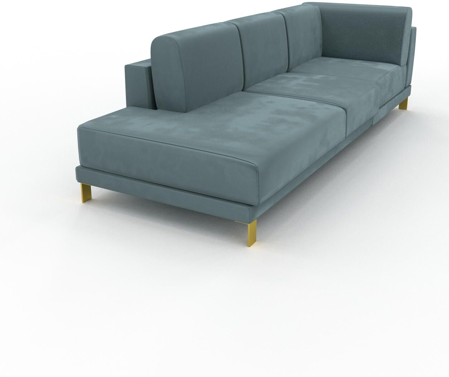 MYCS Sofa 2-Sitzer Samt Ozeangrün Samt - Elegantes, gemütliches 2-Sitzer Sofa: Hochwertige Qualität, einzigartiges Design - 98 x 75 x 254 cm,...