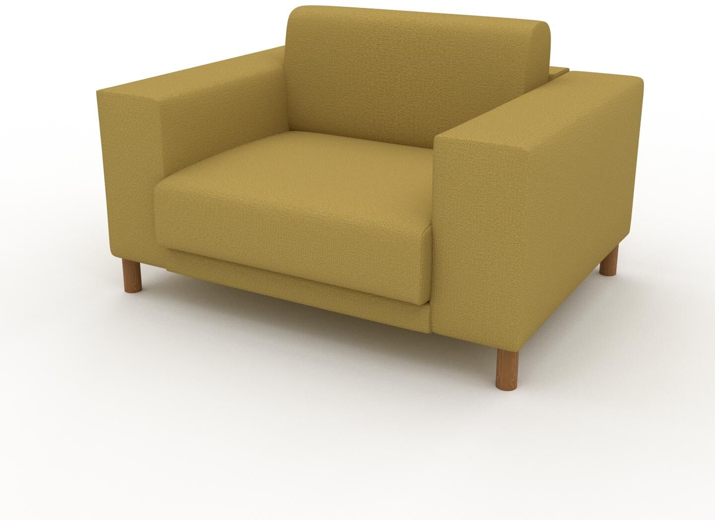 MYCS Sessel Senfgelb - Eleganter Sessel: Hochwertige Qualität, einzigartiges Design - 128 x 75 x 98 cm, Individuell konfigurierbar