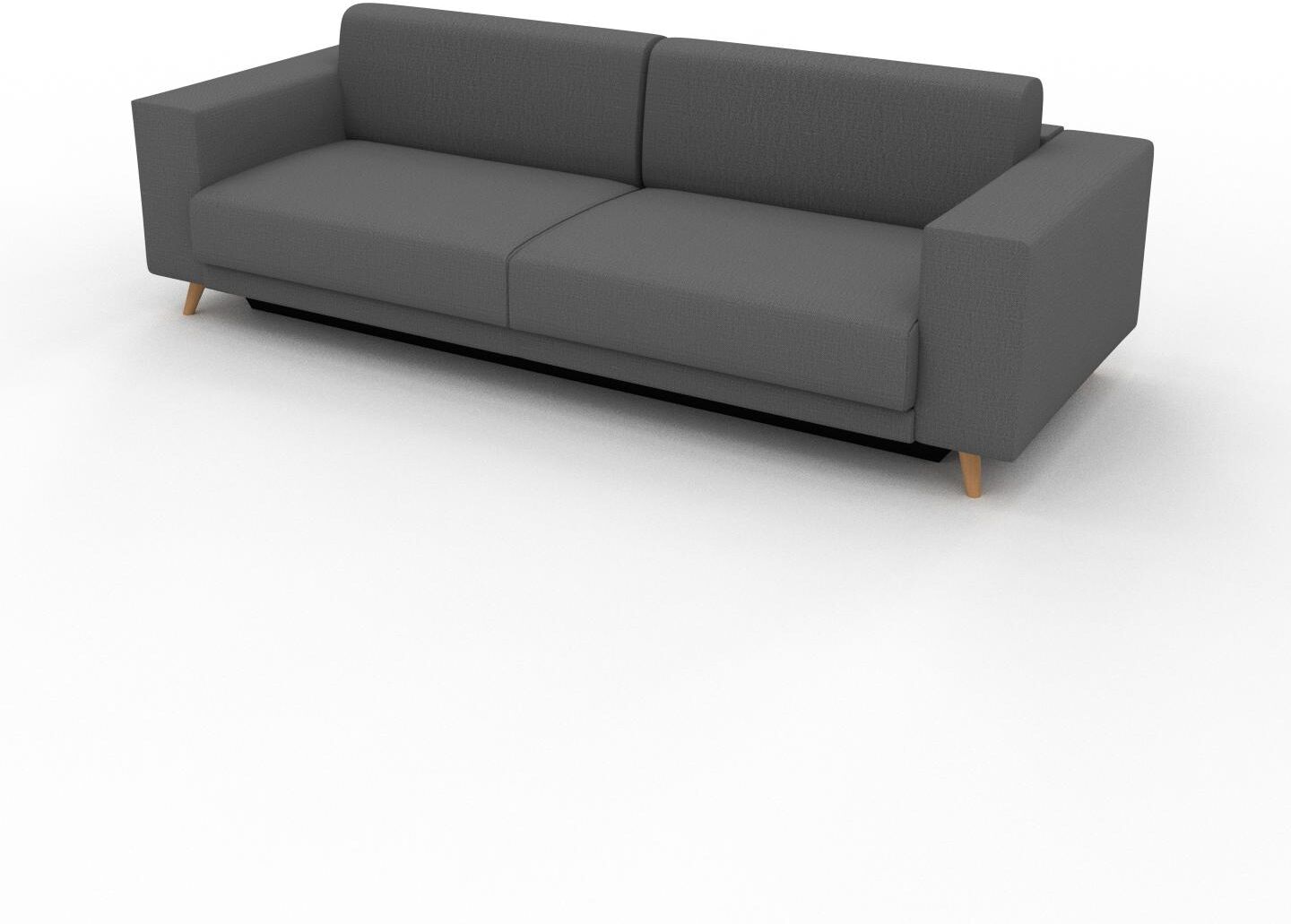 MYCS Schlafsofa Steingrau - Elegantes, gemütliches Bettsofa: Hochwertige Qualität, einzigartiges Design - 248 x 75 x 98 cm, konfigurierbar