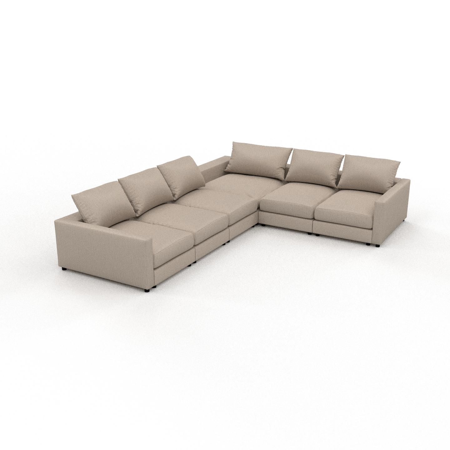 MYCS Ecksofa Cremeweiß - Flexible Designer-Polsterecke, L-Form: Beste Qualität, einzigartiges Design - 294 x 56 x 372 cm, konfigurierbar