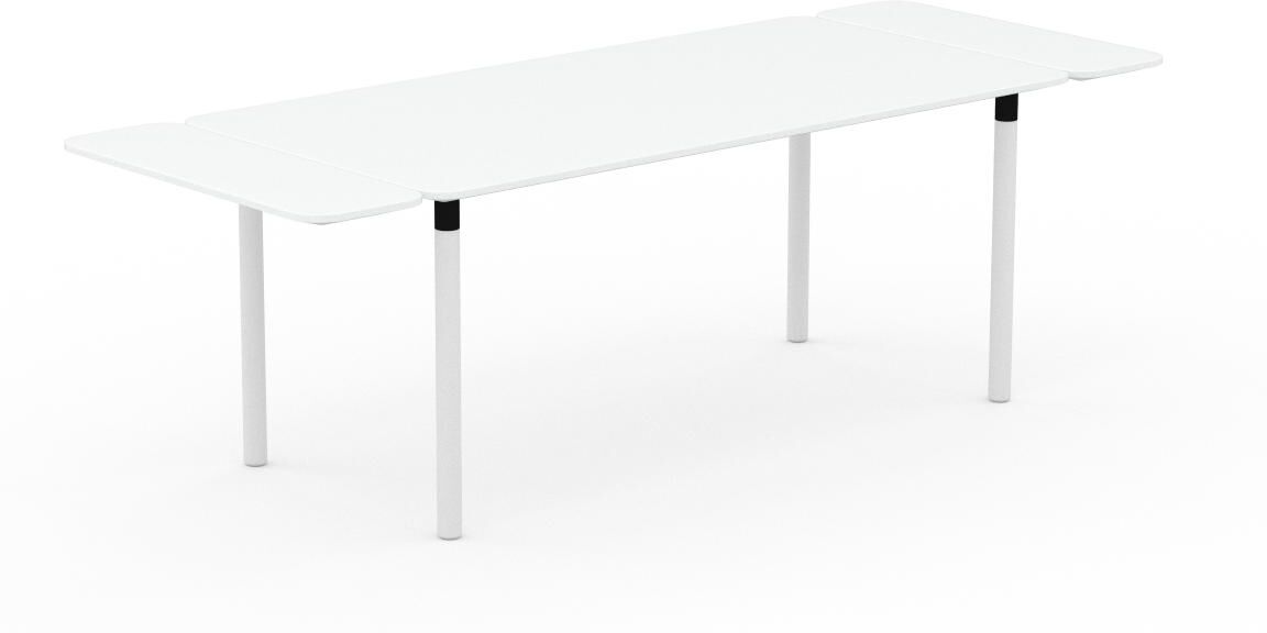 MYCS Designer Esstisch Massivholz Weiß - Individueller Designer-Massivholztisch: Einzigartiges Design - 240 x 75 x 90 cm, Modular