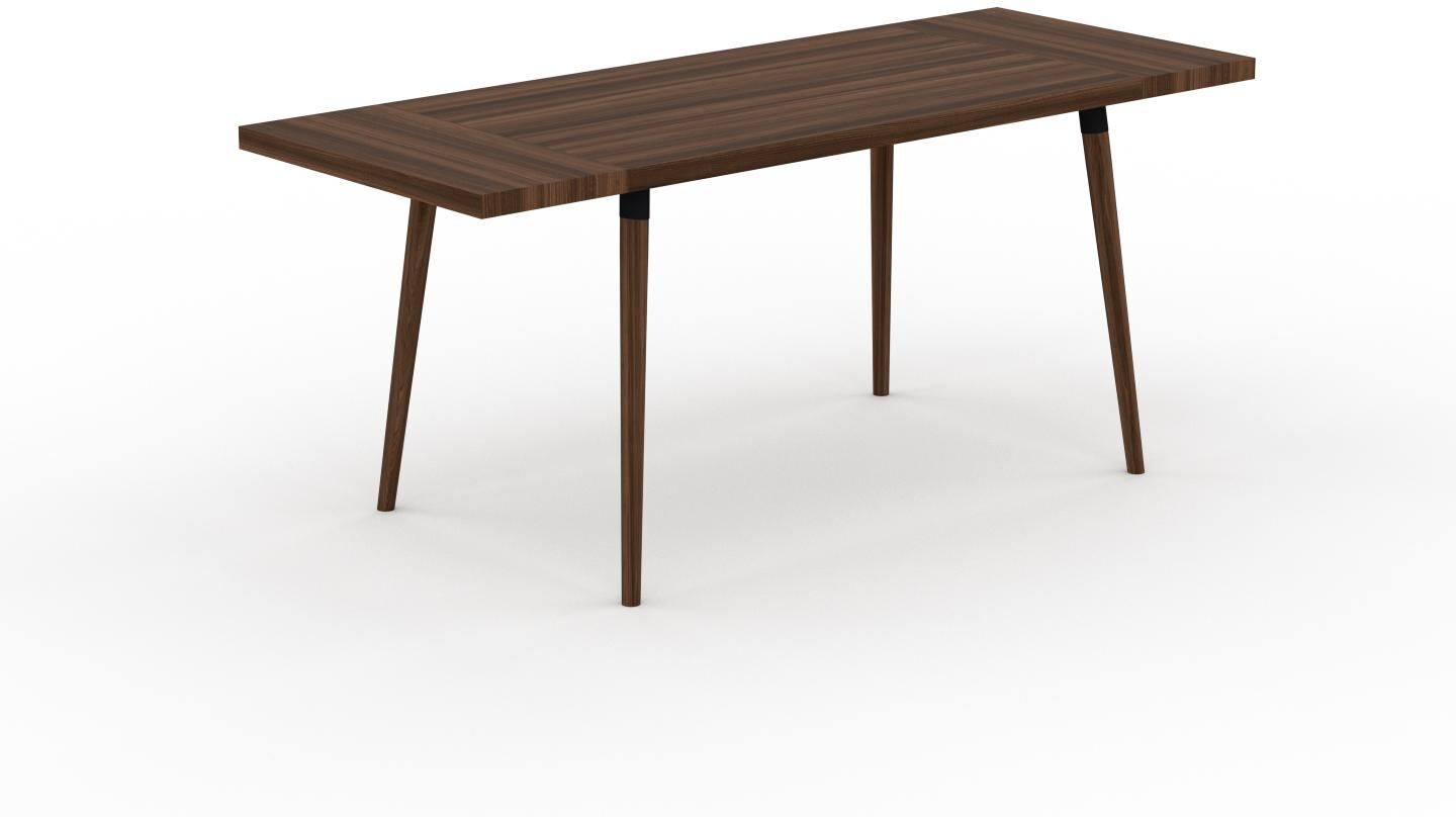 MYCS Holztisch Massivholz Nussbaum, zertifiziertes Holz - Eleganter Esstisch, Massivholztisch: Einzigartiges Design - 180 x 75 x 70 cm, konfigurierbar