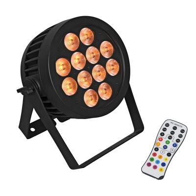 EuroLite LED IP Outdoor PAR, schwarz, 12x8W RGBW 4in1 LED, 25° EuroLite LED IP Outdoor PAR, schwarz, 12x8W RGBW 4in1 LED, 25°