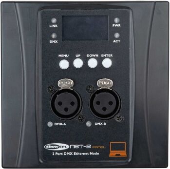 Showtec NET-2 DMX Konverter Wandpanel, XLR 3pol, schwarz