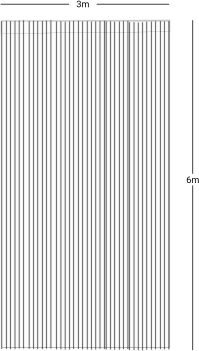 Wentex Pipes & Drapes Vorhang Fadenvorhang, 3x6m, 220g/m², schw.