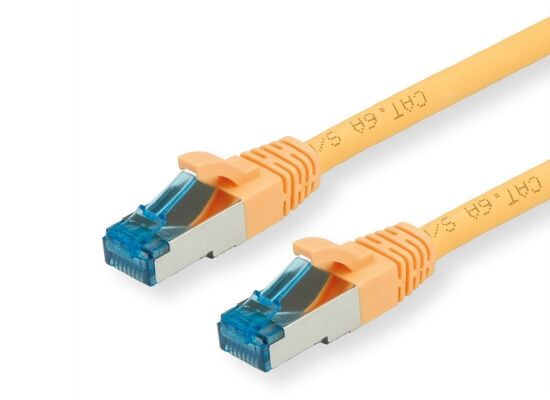 Value CAT6A-Netzwerkkabel, S/FTP, 10m, gelb