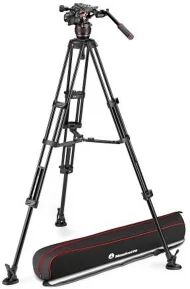 Manfrotto Nitrotech 608 & Alu Doppelrohr Kamerastativ