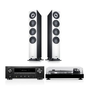 Teufel DEFINION 3 + DENON DRA-900H + DUAL DT 500 Weiß / Schwarz/Schwarz