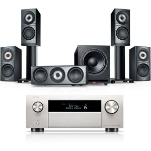 Teufel DEFINION 3S Surround + DENON AVC-X4800H  Anthrazit/Premium Silber