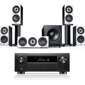 Teufel DEFINION 3S Surround + DENON AVC-X4800H  Weiß / Schwarz/Schwarz