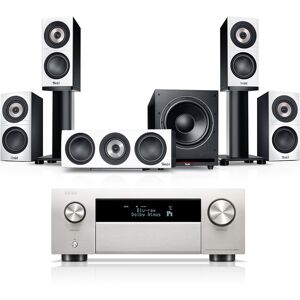 Teufel DEFINION 3S Surround + DENON AVC-X4800H  Weiß / Schwarz/Premium Silber