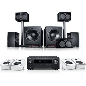 Teufel SYSTEM 6 THX + DENON X3800H für Dolby Atmos  Schwarz / Weiß