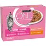 8x 85g Junior Huhn & Lachs Purina ONE Nassfutter für Katzen