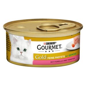 Gourmet 48x 85g Feine Pastete Forelle & Tomate Gourmet Gold Nassfutter für Katzen