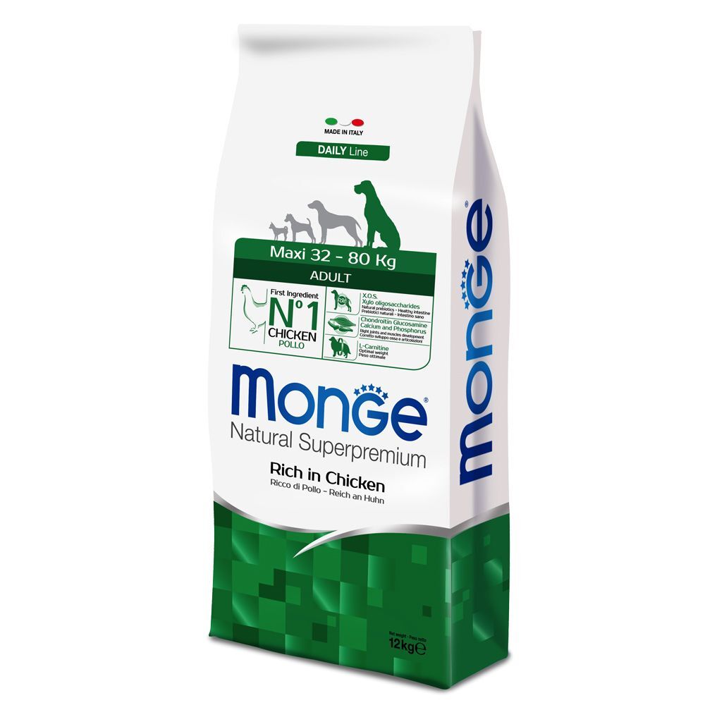 Monge Superpremium Dog 12kg Natural Superpremium Adult Maxi Monge Trockenfutter für Hunde