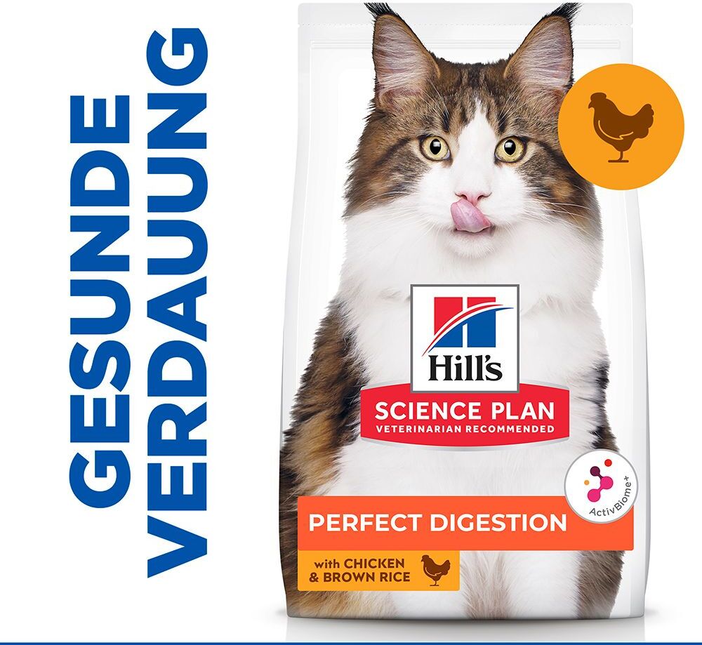 Hill's Science Plan 3kg Adult Perfect Digestion Huhn Hill's Science Plan Trockenfutter für Katzen