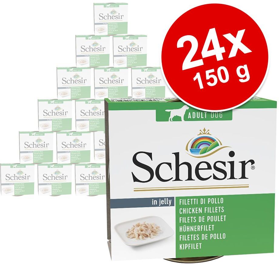 Schesir 24x 150g Hühnchen Schesir Nassfutter für Hunde