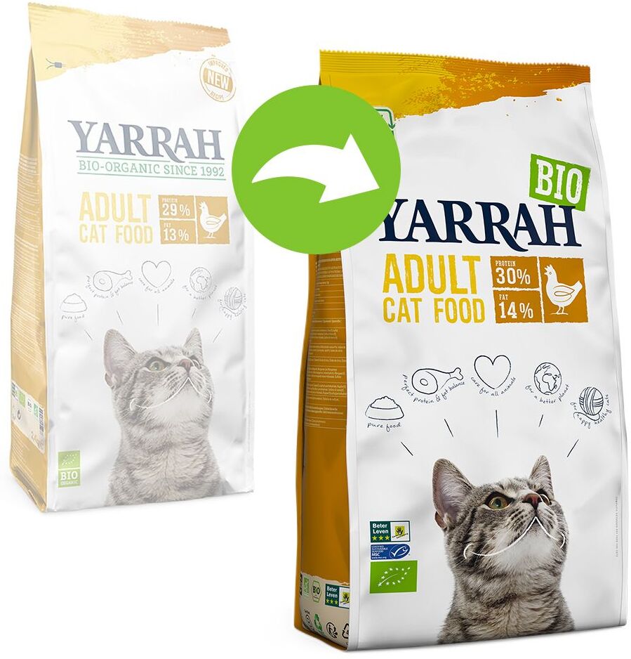 Yarrah 10kg Katzenfutter mit Huhn Yarrah Bio Trockenfutter für Katzen