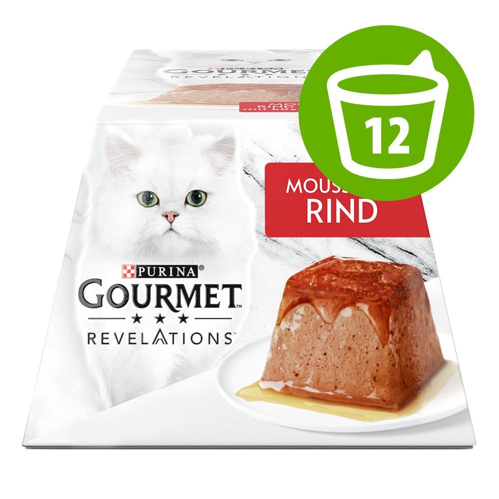 Gourmet 12x 57g Mousse mit Huhn Gourmet Revelations Nassfutter für Katzen