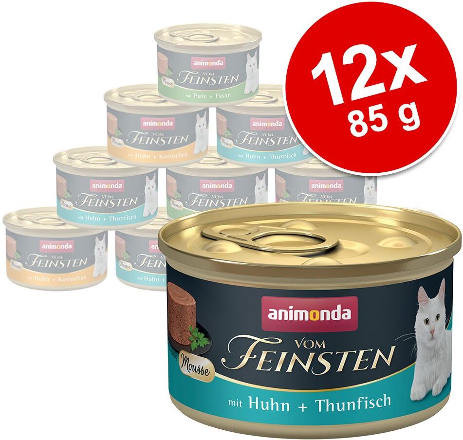 Animonda Vom Feinsten 12x 85g Vom Feinsten Adult Mousse-Vielfalt (4 Sorten) Animonda Katzenfutter Nass