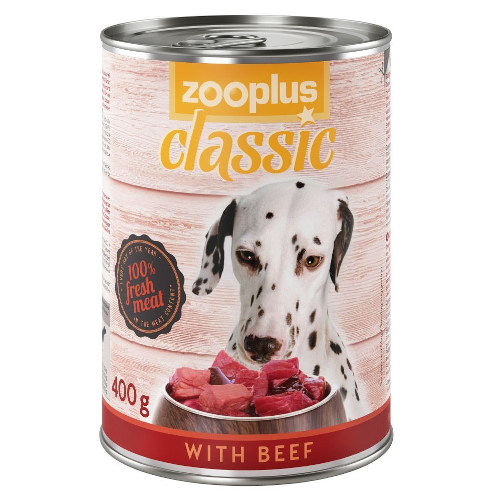 zooplus 6x 400g Rind zooplus Classic Nassfutter für Hunde