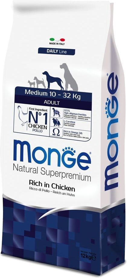 Monge Superpremium Dog 12kg Natural Superpremium Adult Medium Monge Trockenfutter für Hunde