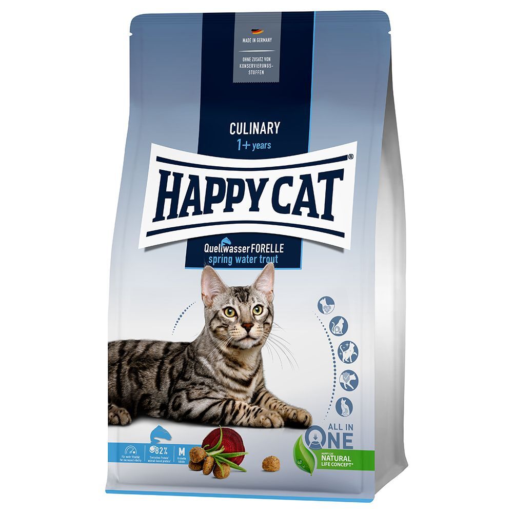 Happy Cat 1,3kg Culinary Adult Quellwasser-Forelle Happy Cat Trockenfutter für Katzen