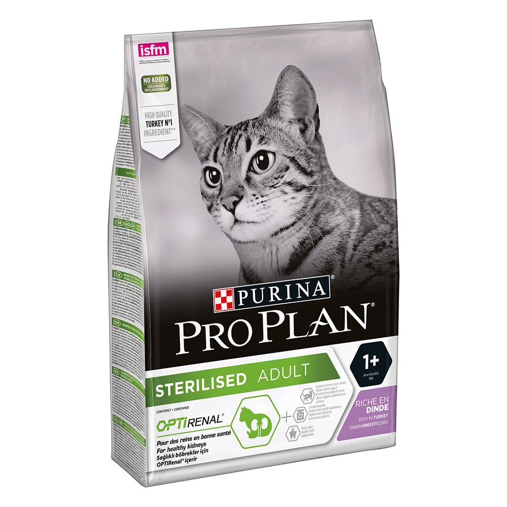 Pro Plan 2x 10kg Sterilised Adult reich an Truthahn Pro Plan Trockenfutter für Katze