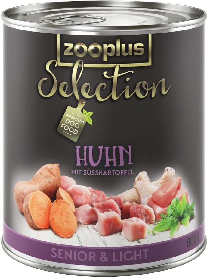 zooplus 6x 400g Senior & Light Huhn zooplus Selection Nassfutter für Hunde