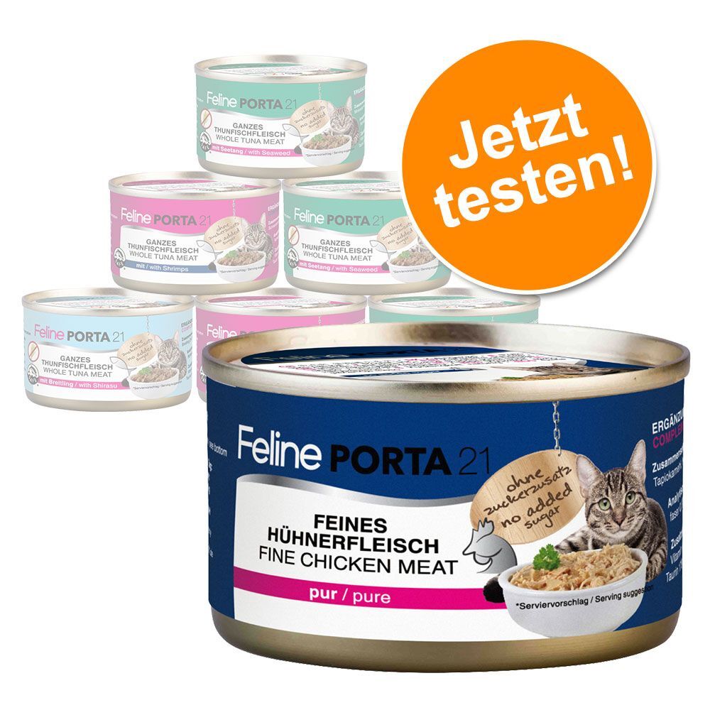 Porta 21 6x 90g Feline Thunfisch mit Surimi Porta 21 Nassfutter für Katzen