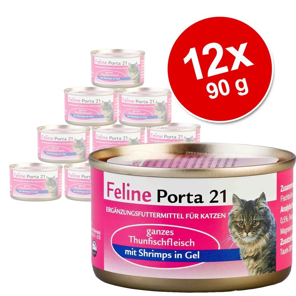 Porta 21 12x 90g Feline Hühnerfleisch mit Aloe Porta 21 Nassfutter für Katzen