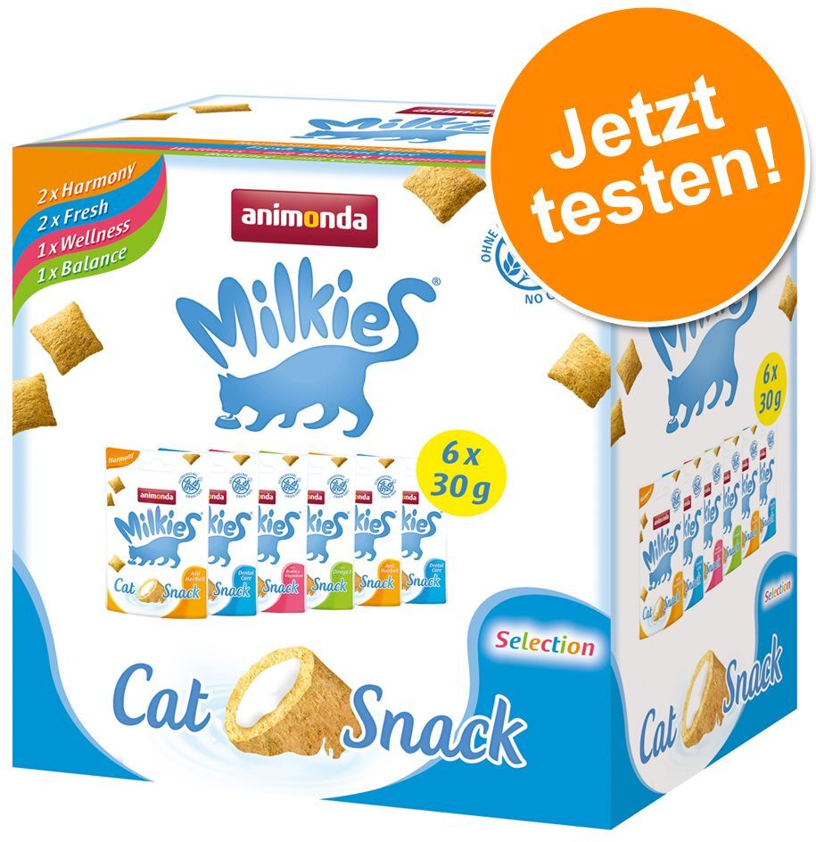 Animonda 6x 30g Mixed Pack Milkies Knuspertaschen Animonda Katzensnacks