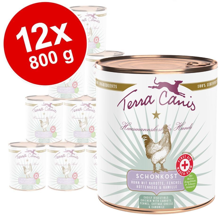 Terra Canis 12 x 800 g First Aid Schonkost mit Kalb Terra canis Nassfutter Hund