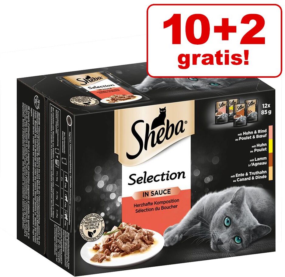 Sheba 12x85g Selection in Sauce Geflügel Variation Sheba Katzennassfutter, 10+2 gratis!