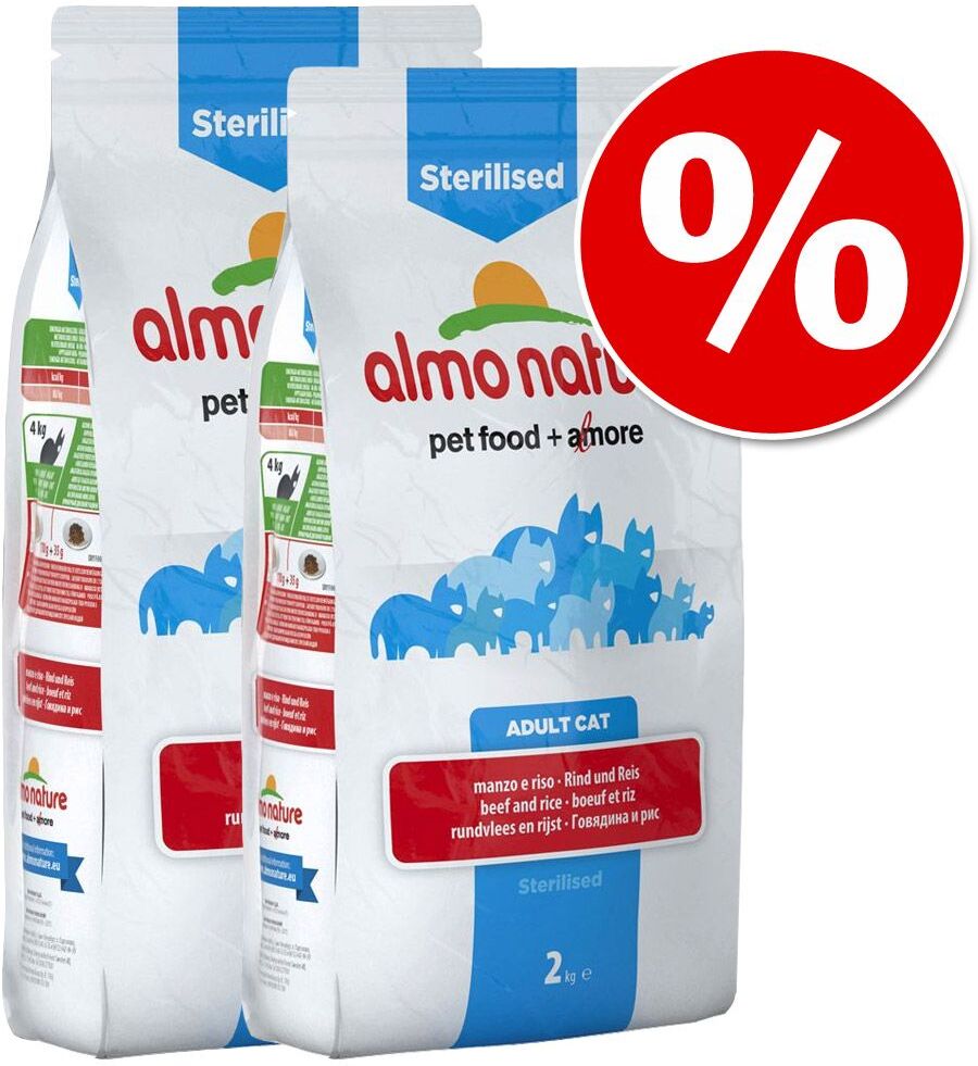 Almo Nature Holistic 2x 2kg Sterilised Rind & Reis Almo Nature Holistic Trockenfutter für Katzen