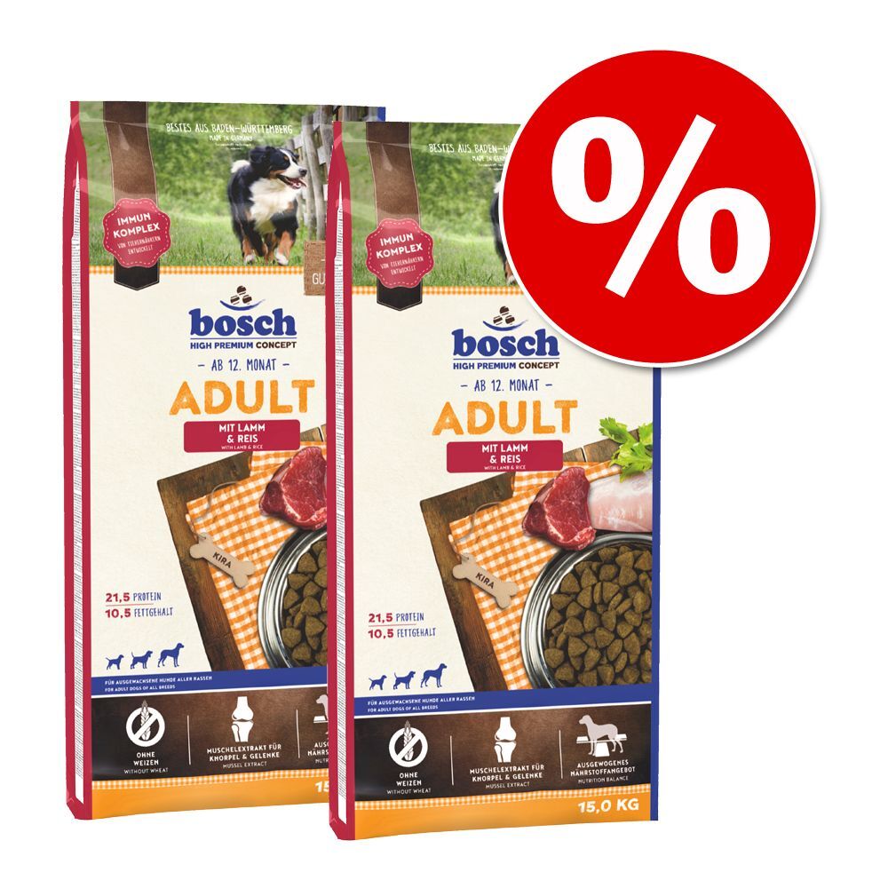 Bosch High Premium concept 2x 15kg Adult Menue bosch Trockenfutter für Hunde