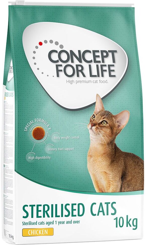 Concept for Life 10kg Sterilised Cats Huhn Concept for Life Katzenfutter Trocken