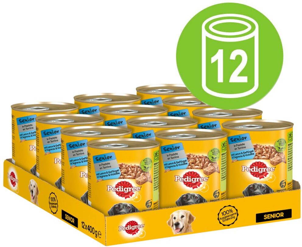 Pedigree 12x 400g Senior Classic Lamm & Geflügel Pedigree Nassfutter für Hunde