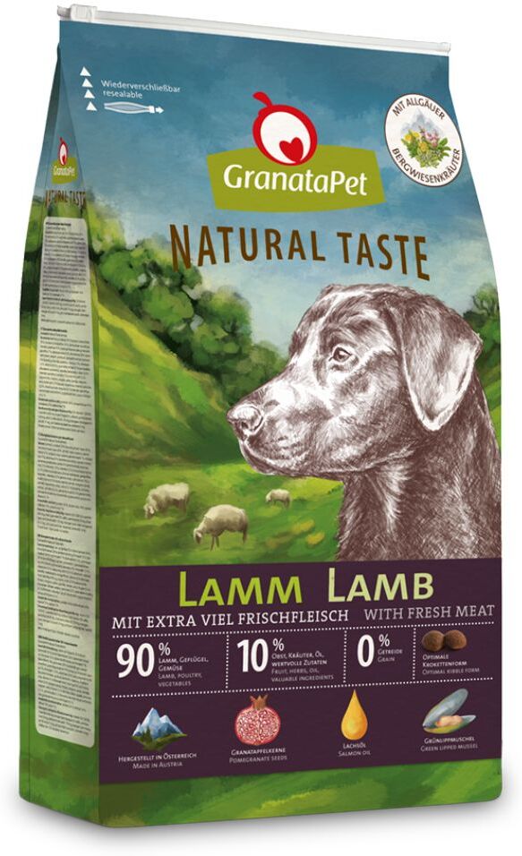 Granatapet 12kg Natural Taste Trockenfutter Lamm GranataPet für Hunde