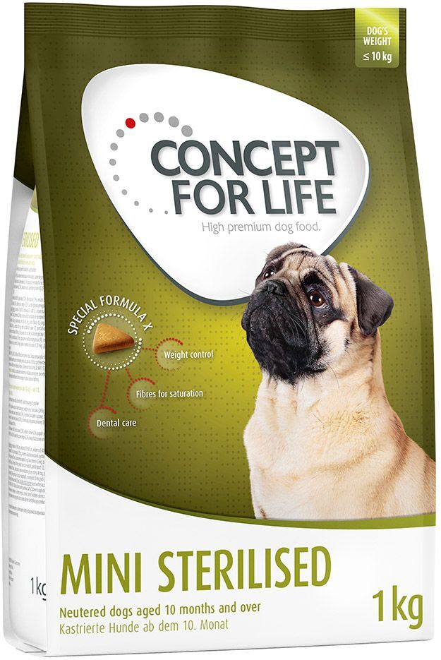 Concept for Life 1kg Mini Sterilised Concept for Life Trockenfutter für Hunde