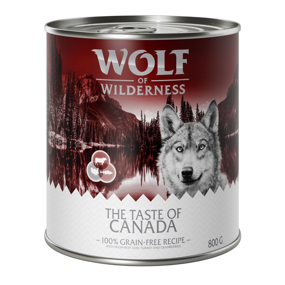Wolf of Wilderness "The Taste Of" 6 x 800 g - The Savanna - Pute, Rind, ZIEGE