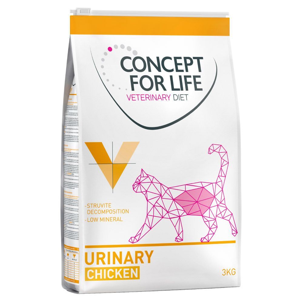 Concept for Life VET 3x 3kg Veterinary Diet Urinary Concept for Life Trockenfutter für Katzen