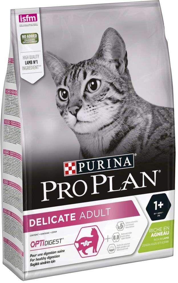 Pro Plan 3x 3kg PRO PLAN Delicate reich an Lamm PURINA Trockenfutter Katze