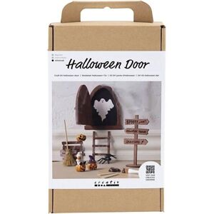 creativ company Kreativset »Halloween Wichteltür 12-teilig«, (12 tlg.) Mehrfarbig, Orange, Schwarz Größe