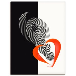 Artland Leinwandbild »In der Mitte des Herzens«, Gegenstandslos, (1 St.) schwarz Größe
