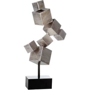 Casablanca by Gilde Dekoobjekt »Skulptur Cubes, antik silber« silberfarben Größe